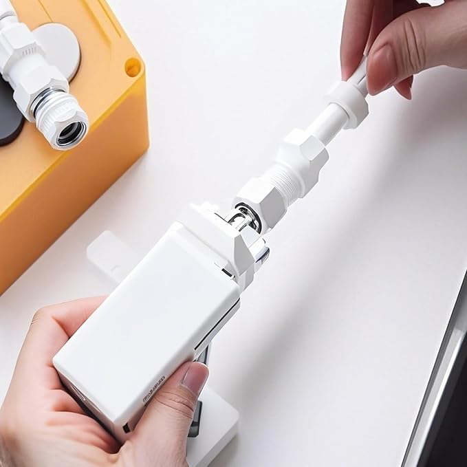 Swpeet 22Pcs 6 Sizes 3mm-18mm Waterproof Cable Gland Conduit Fittings with Gasket, Flex Spiral Strain Relief White Nylon Pigtail Cord Joint Cord Connector Adjustable Locknut for Cable Wire