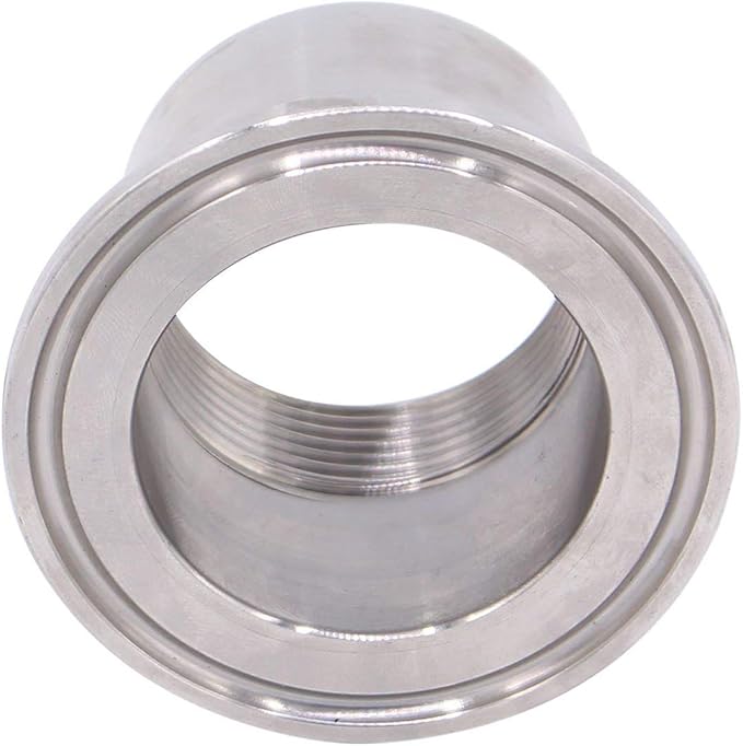 DERNORD Sanitary Female Threaded Pipe Fitting to 2 Inch TRI CLAMP OD 64mm Ferrule (Pipe Size: 1-1/4" NPT)
