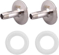 DERNORD 2 Pack Sanitary Male Threaded Pipe Fitting to TRI CLAMP with 2 Silicone Gaskets (OD 50.5mm Ferrule) (Pipe Size: 1/4" NPT)