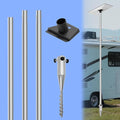 Starlink Gen 3 Pole Mount - Durable 2" Diameter 8.9ft Aluminum Pole With Pipe Adapter - Perfect for Secure Standard Dish (Mount With Ground Anchor)