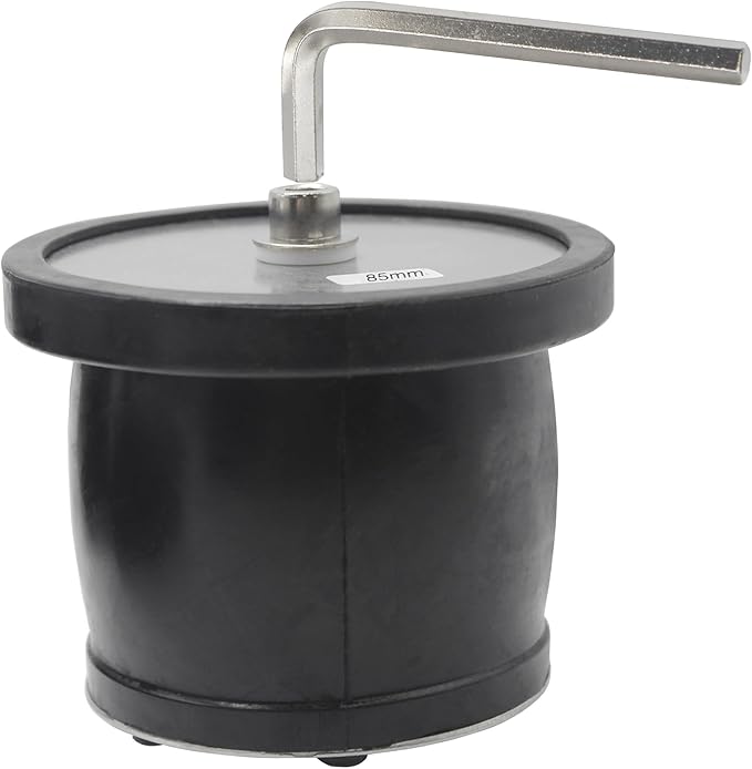 Expandable Mechanical Seal Cleanout Pipe Plug-Rubber Expansion Scupper Plugs & Removable Stainless Steel Allen Wrench Handle, 3-3/8 to 3-15/16 in Sewer Cap Cover, Winterizing Pool Boat Plugs