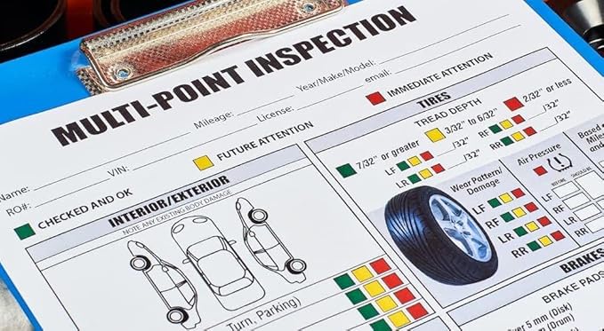 Visual Vehicle Inspection Report – 2-Part Carbonless Vehicle Checklist, Snap-Out Auto Service Forms, Fleet Maintenance Logs, Car Checkup Sheets - White & Canary 8.5"×11" - Pack of 250