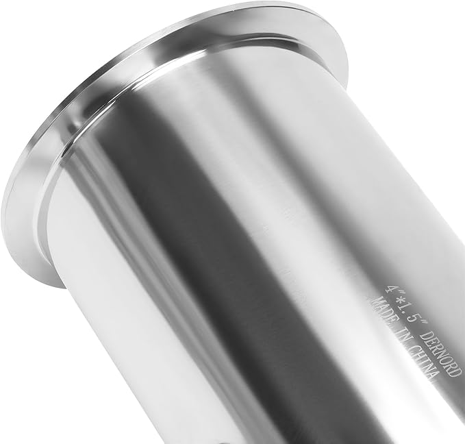 DERNORD Reducing Clamp Tee 3 Way Stainless Steel 304 Sanitary Fitting (Pipe OD: 4 inch x 4 inch x 1.5 inch)