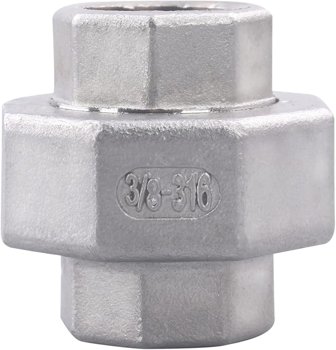 Cast Pipe Fittings Union - 3/8" NPT Female Fitting Stainless Steel 304, Class 150