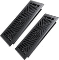 4x12 Inches 2 Pack Heavy Duty Walkable Floor Register Easy Adjust Air Supply Lever Floor Vents - Brooklyn Design - Vent Cover for Home Floor - Matte Black