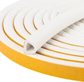 19.7Feet D-type Weather Stripping Door Seal, Self-Adhesive Seals for Door Window Gap, Soundproofing, Insulation Strip, Door Sealers for Door Frame (White), D14-12