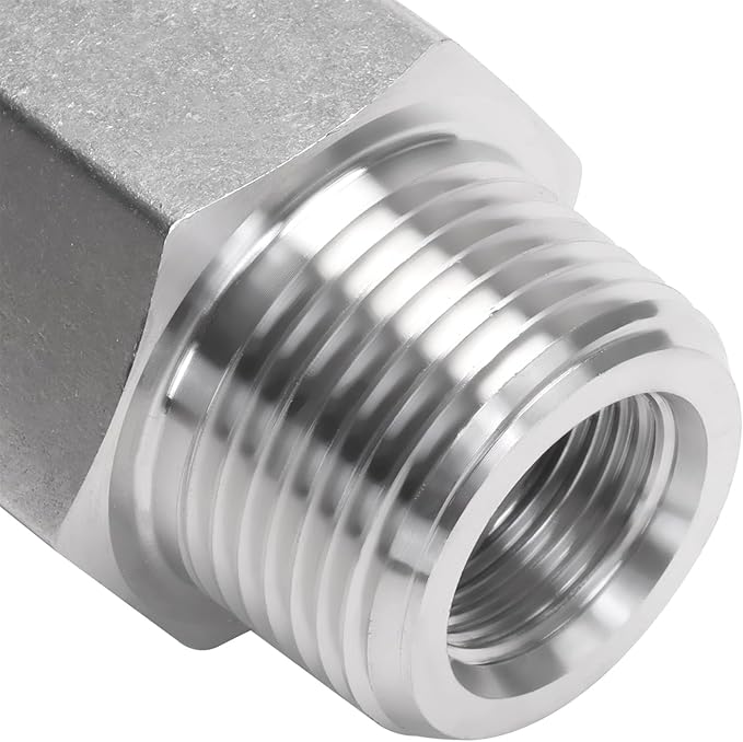 Air Check Valve - 3/4" NPT Female x Male High Temperature Stainless Steel Hex One Way Valve For Air