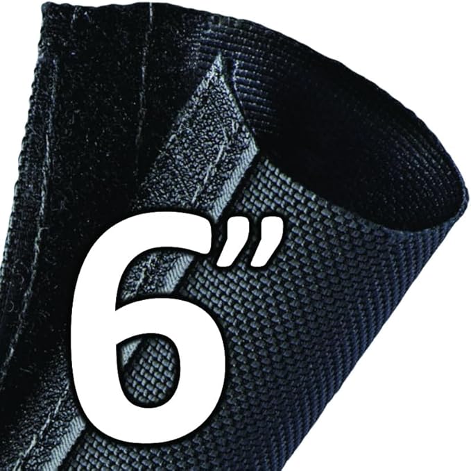 Electriduct 6 Inch HVAC Protective Sleeve Wrap Around Existing Foam Insulation UV Weather Resistant Outdoor Pipe Protection Cover for Heat Pump A/C Air Conditioning Copper Line Sets - 6 Feet