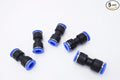 Push to Connect Fitting 12mm Tube OD, Pneumatic Air Water Straight Union Two Way Connector/Coupler (Pack of 5)