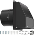 6" Wall Vent with Damper & Screen, Galvanized Steel Wall Mount Exhaust Vent,Outdoor Exterior Air Vent Cover, External Extractor Wall Vent Hood for House Kitchen Range Hood Air Ventilation