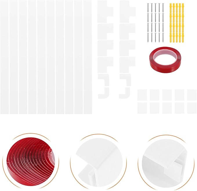 DOITOOL Cable Hider Kit Wire Cover Raceway Conceal Cords Wall and Floor Paintable Cord Management for Home Office Safety and Tidy Setup