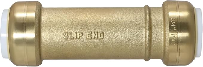 XFITTING 3/4 Inch PVC Push Fit Slip Coupling, Push to Connect PVC Coupling, 1 Piece