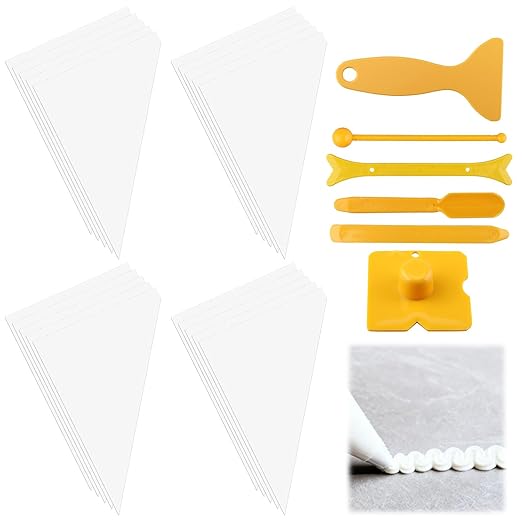 26 Pcs Tile Grout Masonry Mortar Bag with Caulking Tools, 16x12 Inch Heavy Duty Tear Resistant Puncture Tip for Cement Sealer Application in DIY Tile Installation and Brickwork Projects