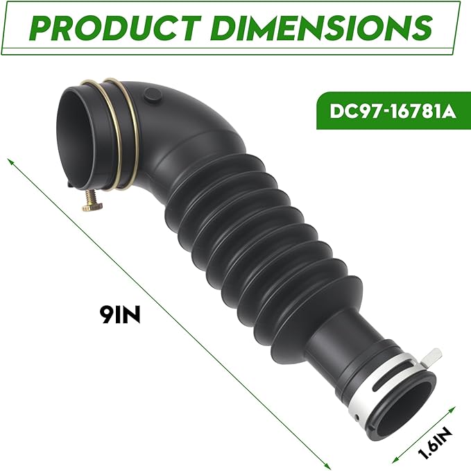 DC97-16781A Washer Drain Hose Fit for Samsung Washing Machine WA5471ABW/XAA, WA5451ANW/XAA, WA5471ABP/XAA and More, Replaces Part Number AP5325310, 2683180, and PS4221884