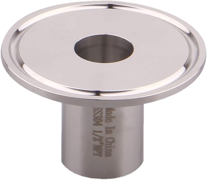 DERNORD Sanitary Female Threaded Pipe Fitting to 2 Inch TRI CLAMP OD 64mm Ferrule (Pipe Size: 1/2" NPT （2 Inch Tri clamp）)