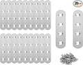 20PACK 3INCH X 0.6INCH Stainless Steel Straight Flat Bracket Repair Plate Brace,Mending Joining Plates for Wood, Board, Bed Frame, Furniture & Shelves,with Screws