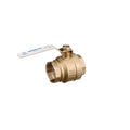 Watts LFFBV-4 Series 2" Lead-Free 2-Piece Full Port Chrome-Plated Brass Ball Valve with Female Threaded End Connections, Copper Silicon Alloy Body, Adapter, Steel Handle