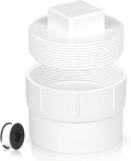 6“ PVC Sewer Cleanout Adapter with Plug - Efficient Drainage Solution for Piping Systems, PVC DWV Flush Sewer Cleanout Cap for Drainage Piping System