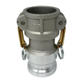Gloxco Aluminum Type DA Cam and Groove Hose Fitting, Reducer, 1.5" Female Camlock x 2" Male Camlock (CAM-1520-DA-AL)