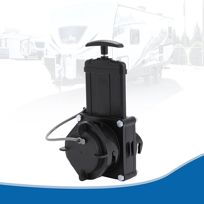 Short Bayonet Hook Twist-On Waste Valve RV Gate Valve Compatible with Most Brands of Bayonet/Lug Adapter UV-Resistant(1Pack) Black(8050)