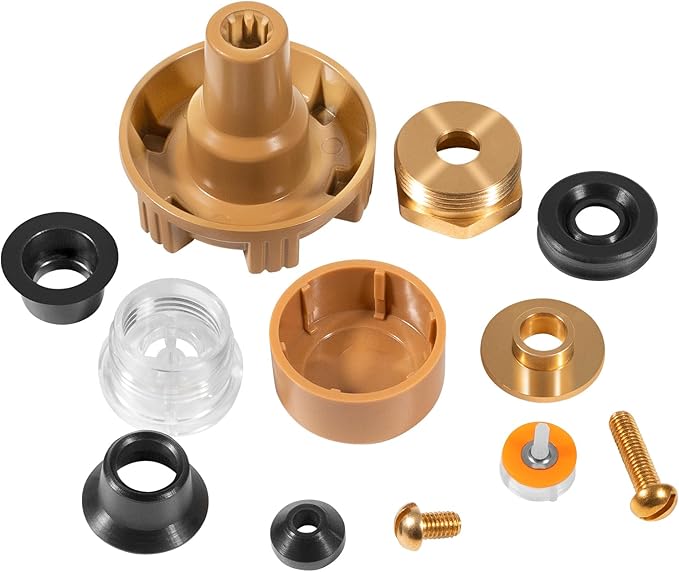 RK-17MH Repair Kit Metal Handle fit for Woodford Model 17 Outdoor Faucets–12Pcs Complete Frost-Proof Hydrant Parts Kit with Check Valves & Seal with RK-17VB Float,Fix Leaking Frost-Proof Wall Hydrants