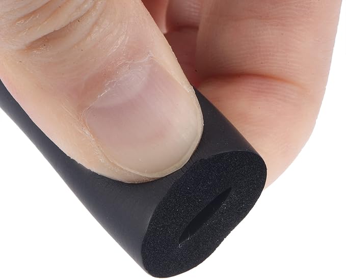 uxcell Foam Tubing for Handle Grip Support, Pipe Insulation, 6mm(1/4") ID 16mm OD 1m Length Black