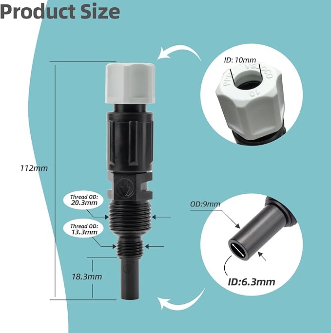 3/8-Inch UCINJ38 Injection Check Valve Compatible with Most Pumps 45, 85, 100 & 170 Series, Classic Series, Single Head, S420, S128, S10P, VX, SV, S Series Peristaltic Pump Parts