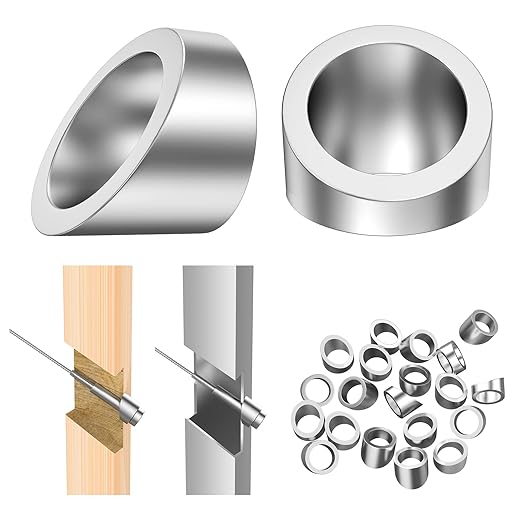 BLIKA 20 Pack 3/8" ID Angle Washers for Cable Railing Stair Ends, Stainless Steel 30 Degree Angle Beveled Washer for 1/8", 3/16" Invisible Cable Railing Kits, Cable Railing Angled Washer