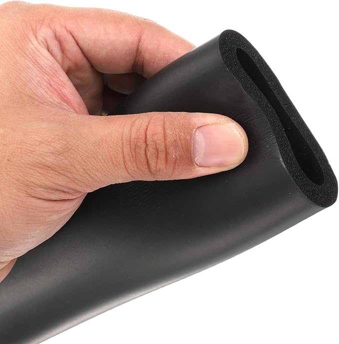 uxcell Foam Tubing for Handle Grip Support, Pipe Insulation Outside Pipe Lagging, 40mm(1 9/16") ID 54.7mm(2 1/8") OD 1m Black