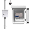 Outdoor Weatherproof Enclosure Electrical Box - 11.6x9.1x5.7 Outdoor Network Enclosure Exterior Box Ventilated Enclosure hinged Outdoor Galvanized Electrical Ventilation Design(295x230x145mm)