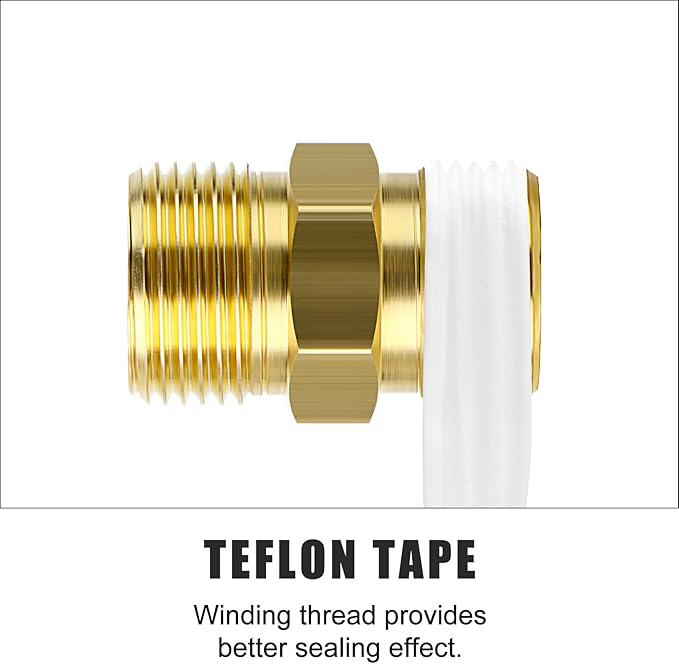GASHER 5PCS Brass Compression Tube Pipe Fitting Connector, 14mm Tube OD Connector