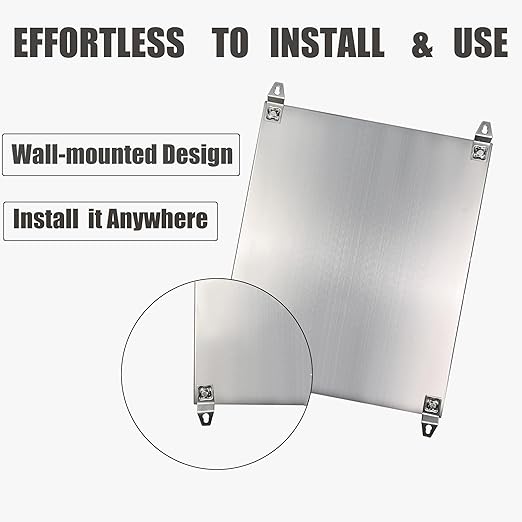 MJ-Box Steel Electrical Enclosure Box 24 x 20 x 10'' 304 Stainless Steel Electrical Enclosure IP66 Waterproof & Dustproof Outdoor/Indoor NEMA 4X Stainless Steel Enclosure