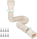 Rain Gutter Downspout Extensions Flexible, Drain Downspout Extender,Down Spout Drain Extender, Gutter Connector Rainwater Drainage,Extendable from 21 to 68 Inches(1Pack, Limestone)