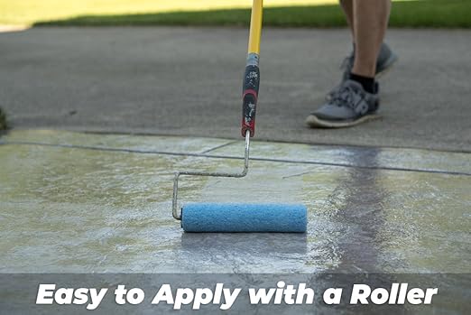 Stamped Concrete Sealer - Clear, Water-Based, Satin Finish for Decorative Concrete - 1 Gallon