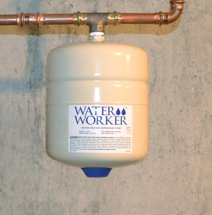 Water Worker G-5W and G-12W Thermal Expansion Tanks – Pre-Charged, Steel, Vertical Water Heater Expansion Tank – NSF Certified, Potable Water Safe – 2 or 4.4 Gallon Capacity (White, G-5W 3 Pack)