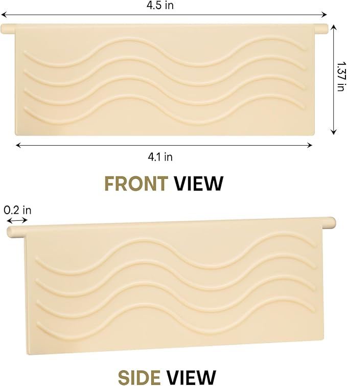 4-Pack Dryer Vent Cover Replacement with Enhanced Rippled Design - Premium Plastic Polymer Dryer Exhaust Vent Cover Replacements, Weather Resistant Exterior Dryer Vent Flap Replacement (Beige)