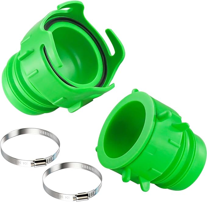 Camper & RV Sewer Hose Twist Connect Kit - Connect 2 RV Sewer Hoses - Fits 3” Camper Sewer Hoses - Includes Lug Connector Fitting & Clamp (Twist Connect Kit)