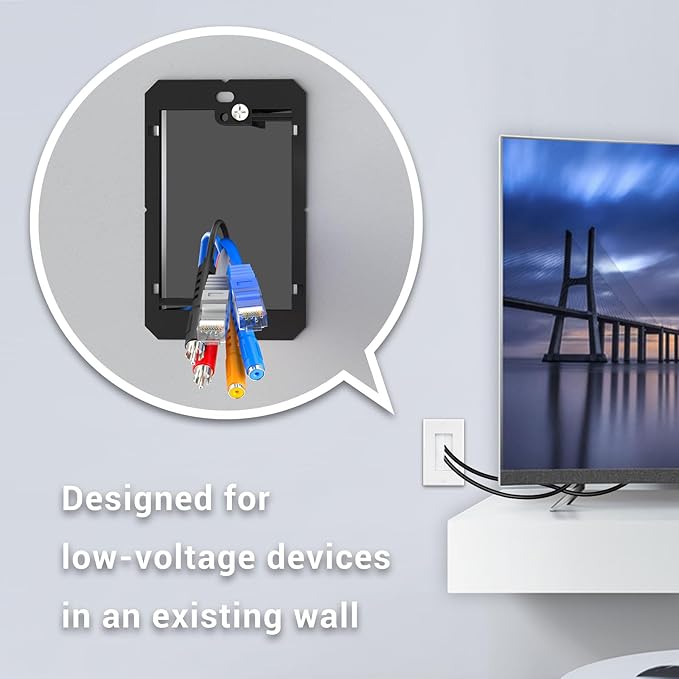 Iwillink Low Voltage Mounting Bracket (1-Gang, 25 Pack) for Single Gang Wall Plate, Telephone Wires, Network Cables, HDMI, Coaxial, Speaker Cables