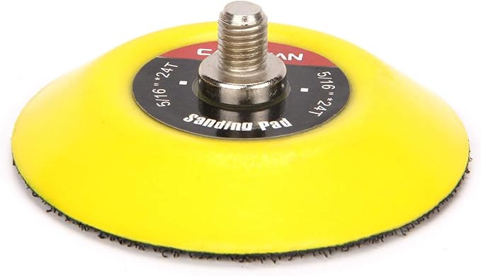 CASOMAN 3-Inch Dual-Action Hook & Loop Fastener Flexible Backing Plate 3"/ 75mm Polishing Pad with 5/16"-24 Threads, 4 PCS Set