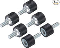 uxcell 6pcs M5x15mm Rubber Isolator Mounts with Studs 15x10mm Male Female Vibration Shock Absorber Zinc Plated Cylindrical Thread Mounts Anti Vibration Isolators with 6pcs M5 Lock Nuts