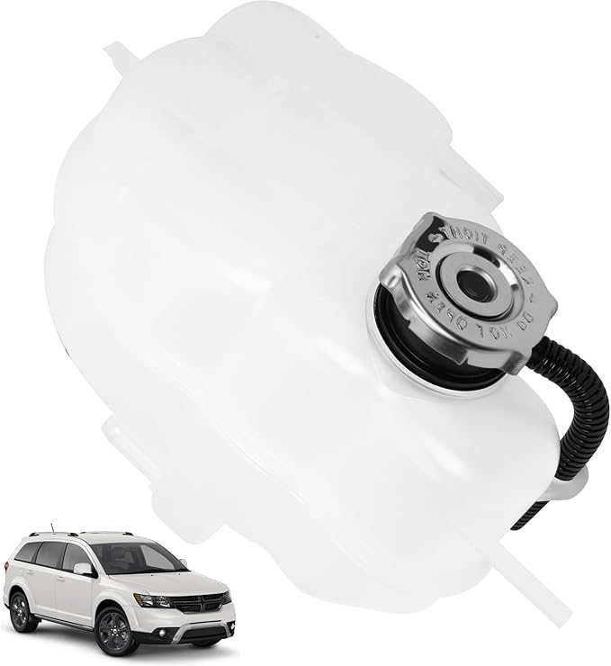 Coolant Reservoir Overflow Tank With Cap Fit for 2009-2010 Dodge Journey 3.5L Gas, 2011-2018 Journey 3.6L Gas, 2011-2019 Journey 3.6L Flex