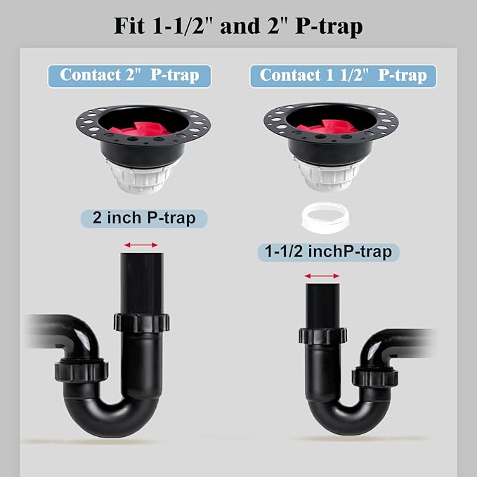 Freestanding Tub Drain Rough-in Kit, [Built to Last][Easy Installation] Bathtub Drain Kit with PVC Plastic Adapter and Brass Tail Pipes, for Freestanding, Floor Mounted, Copper Bathtub