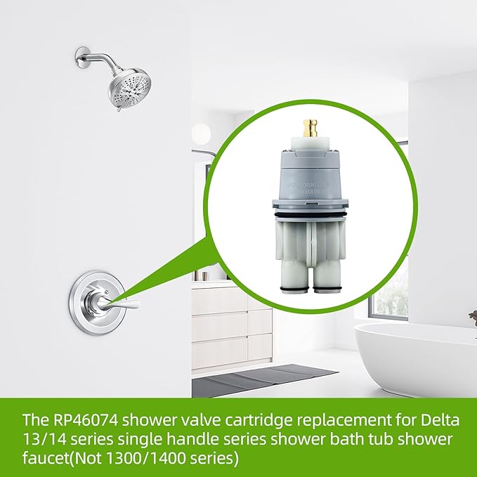 RP46074 Shower Cartridge Repair Kit for Delta MultiChoice 13/14 Series Shower Faucet Single Handle, Replacement Monitor Pressure Balance Cartridge, Includes Allen Wrench