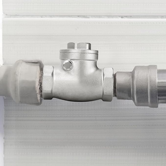 TAISHER 1PCS 304 Stainless Steel 1-1/4" Female Swing Check Valve，Backflow Prevention, One Way Check Valve CF8 WOG 1000