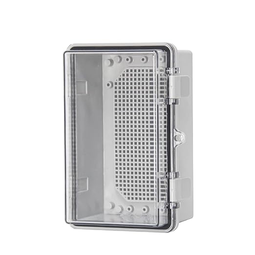 Waterproof Outdoor Electrical Box ABS Plastic Enclosure Junction Box with Mounting Plate Clear(8.2"x5.1"x4.3")