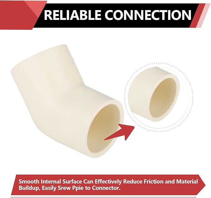 30-PACK EFIELD CPVC Elbow,3/4" Slip x Slip 45-Degree Elbow Fitting,(CPVC008-20-30PCS)