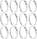 HARFINGTON 12 Pcs Hose Clamp 3-1/16"-4" (78-101mm) 304 Stainless Steel Adjustable Worm Gear Hose Clamp with Phillips Screw Assortment Kit for Fuel Line Pipe Plumbing Automotive Tube