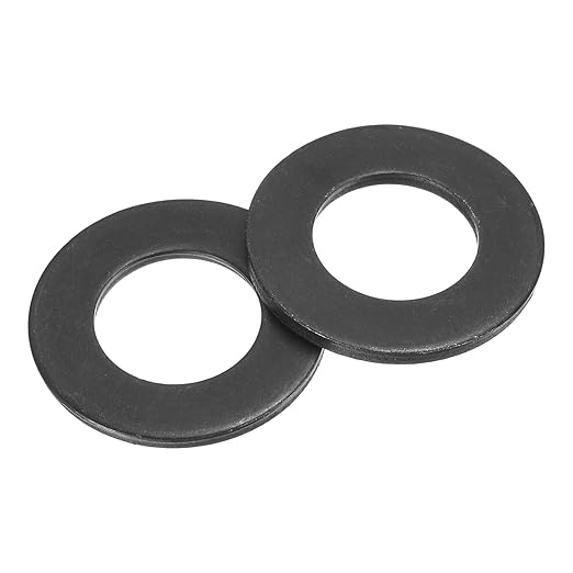 uxcell 20Pcs M14 Fender Washers, Carbon Steel Flat Washer 28mm OD, 2mm Thickness, Metal Gasket for Screws and Bolts, Black Oxide