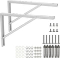 popmoon Wall Mounting AC Brackets up to 440lb/200kg Split Air Conditioner Bracket 21 5/8" Lx16 H Bracket Air Conditioner Bracket Set Adjustble 9000 Btu to 36000 Btu