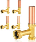 Water Hammer Arrestor,3/4 Inch Swivel FHT x 3/4 Inch MHT Copper Water Arrestor for Washing Machine Connection(5PACK,Angle Copper Arrestor)